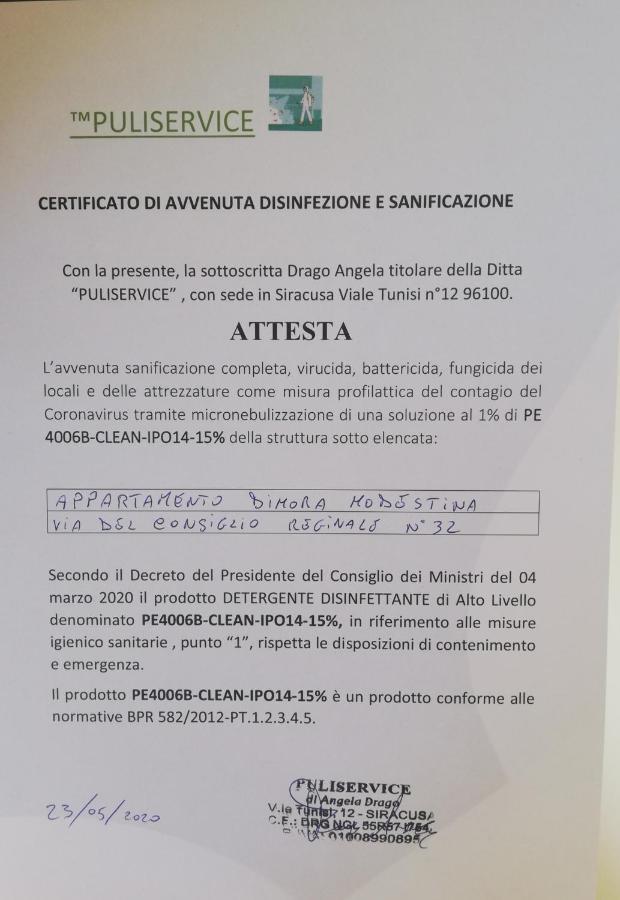 Ferienwohnung Dimora Modestina Syrakus Exterior foto
